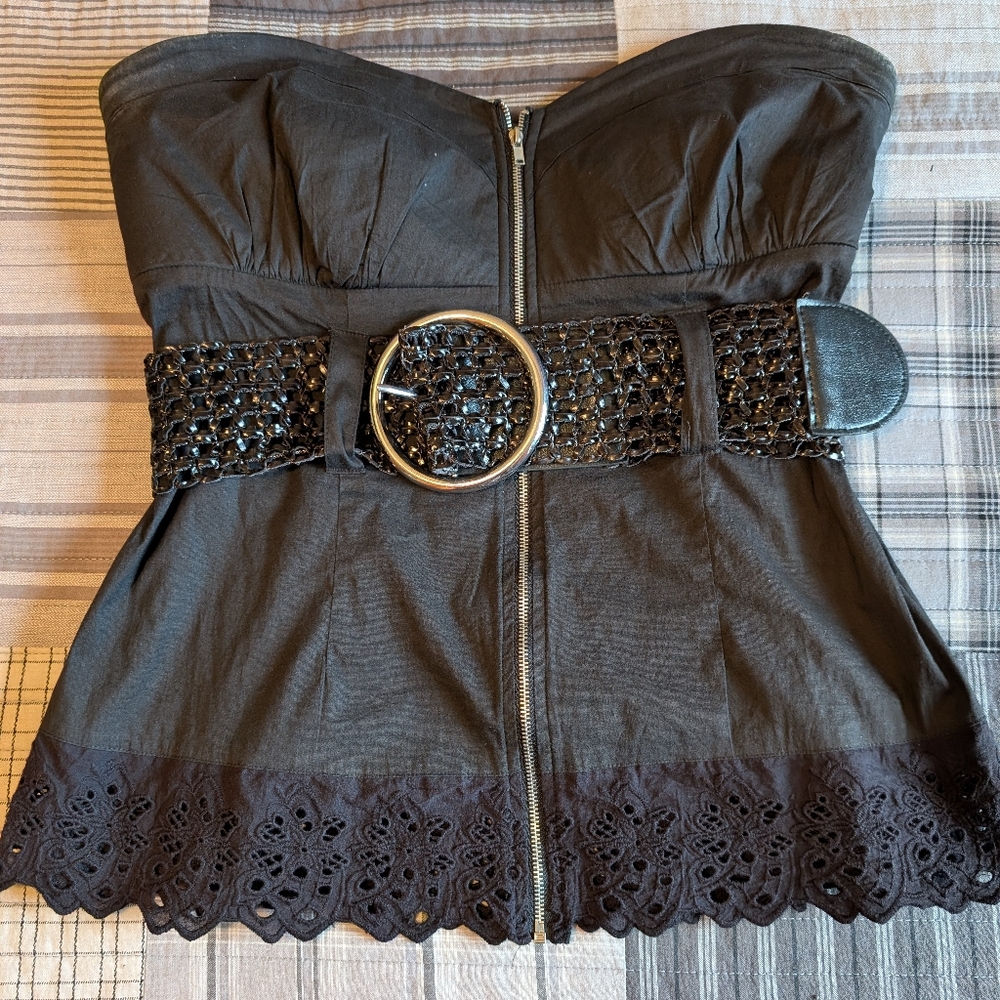 2B Bebe Vintage Bustier Top XL